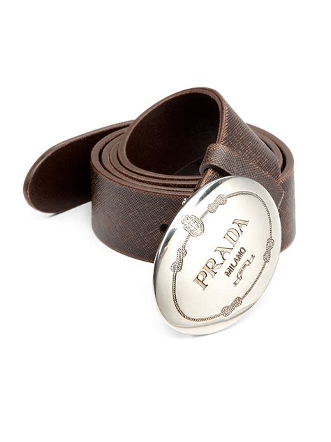 prada brown leather belt|prada belt for men.